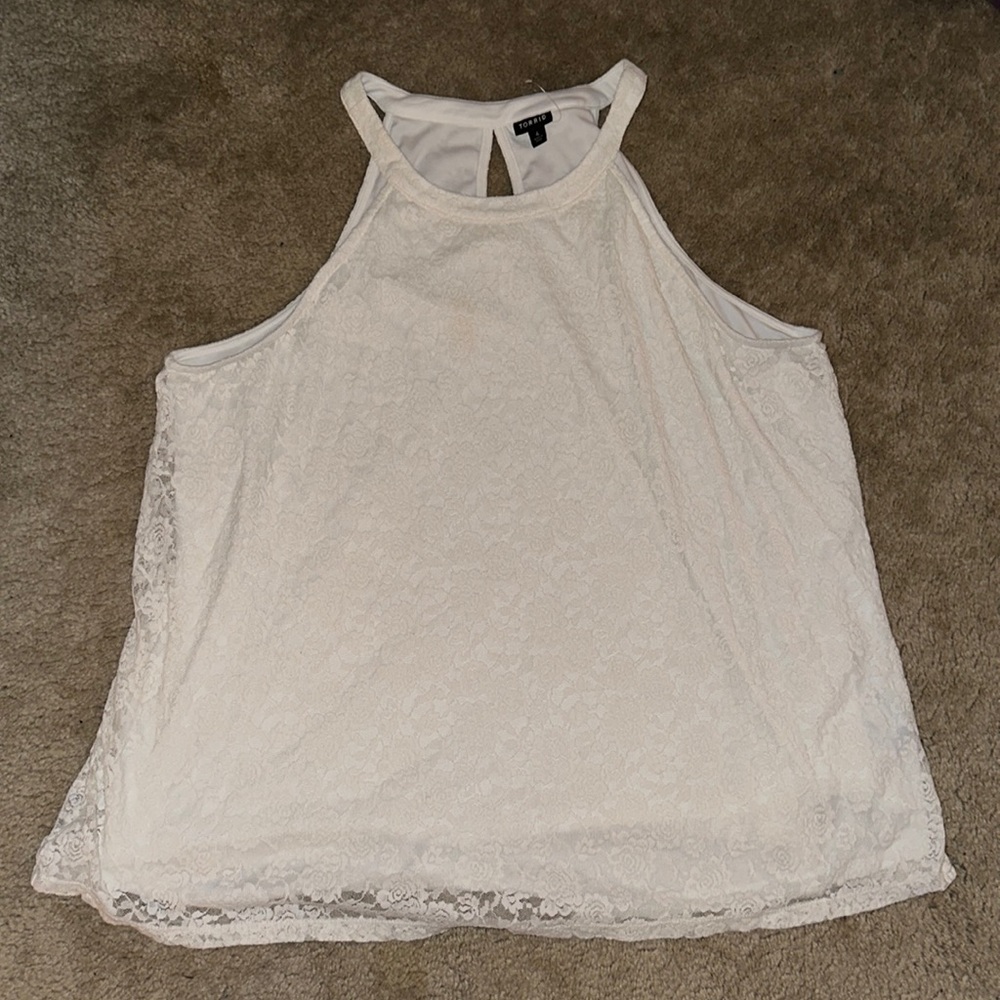Torrid White Floral Top